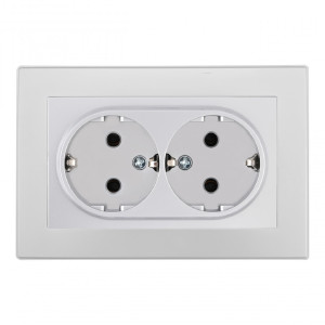 Розетка Set06-2 SET06-double-40-2 silver
