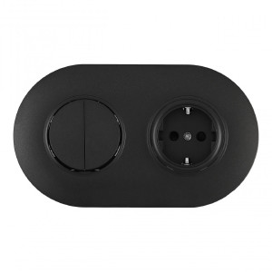 Выключатель Set08-2 SET08-2-40-1-30-2 black