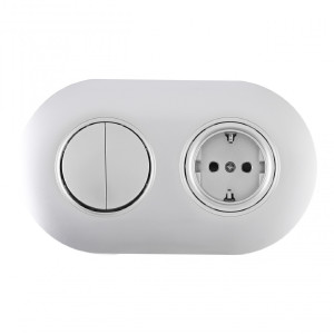 Выключатель Set08-2 SET08-2-40-1-30-2 silver