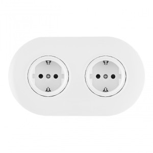 Розетка Set08-2 SET08-2-40-1x2 white