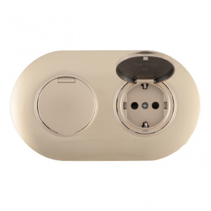 Розетка Set08-2 SET08-2-41-1x2 shampan