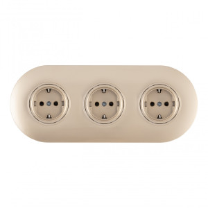 Розетка Set08-3 SET08-3-40-1x3 shampan