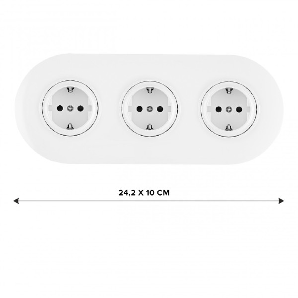 Розетка Set08-3 SET08-3-40-1x3 white