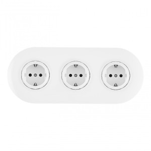 Розетка Set08-3 SET08-3-40-1x3 white