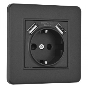 Розетка Set16-1 SET16-1-47-1 black