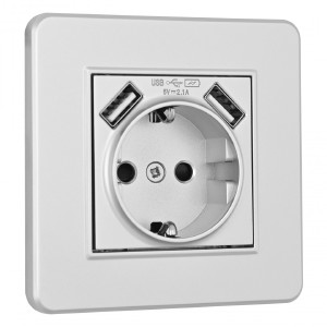 Розетка Set16-1 SET16-1-47-1 silver