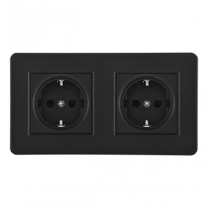Розетка Set16-2 SET16-2-40-1x2 black