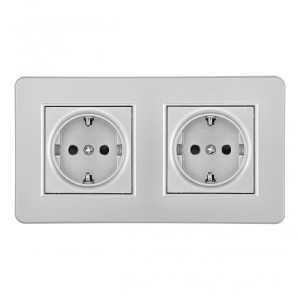 Розетка Set16-2 SET16-2-40-1x2 silver
