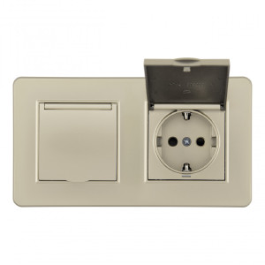 Розетка Set16-2 SET16-2-41-1x2 shampan