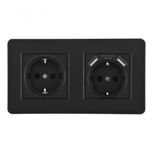 Розетка Set16-2 SET16-2-47-1-40-1 black