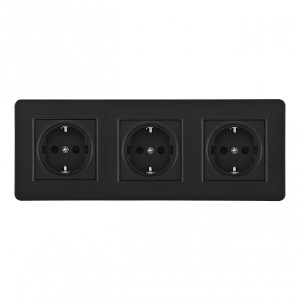 Розетка Set16-3 SET16-3-40-1x3 black