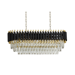 Подвесная люстра Mazini LDP 6003-800-PR BK+F.GD