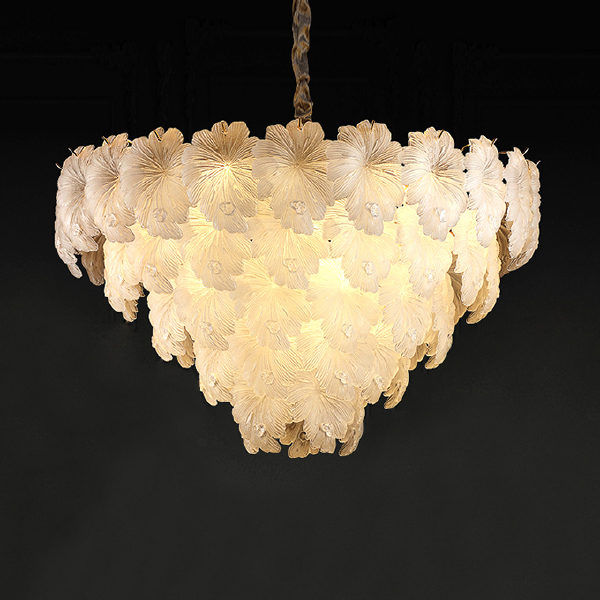 Подвесная люстра Crystal leaf 6302P/D800 gold/white