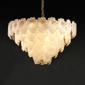 Подвесная люстра Crystal leaf 6302P/D800 gold/white