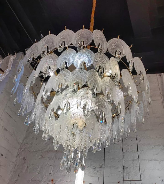Подвесная люстра Crystal leaf 6489P/D800 gold/clear