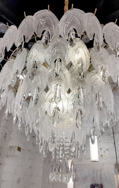 Подвесная люстра Crystal leaf 6489P/D800 gold/clear