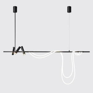 Светильник подвесной 7242P 7242P/L1200 black/white