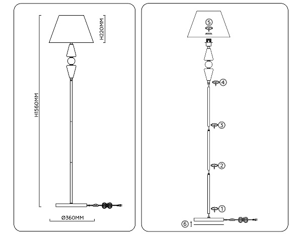 Торшер Classic LH75265