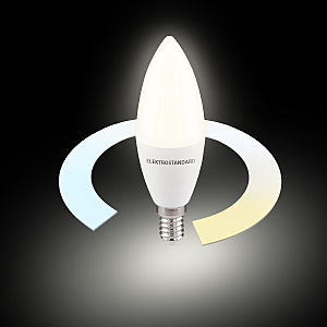 Светодиодная лампа Умная лампа Свеча Умная лампа Свеча LED C37 Е14 7W 3300К-6500К CCT+DIM (BLE2779)