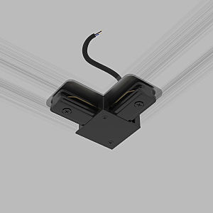 Коннекторы Basic System 85012/00 Коннектор угловой с вводом питания для однофазного шинопровода (черный)