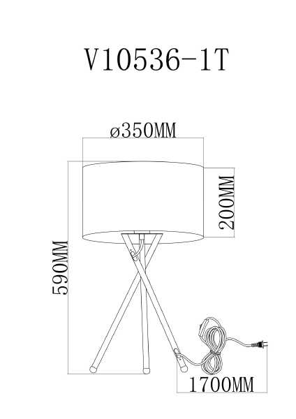 Настольная лампа Palma V11598-1T