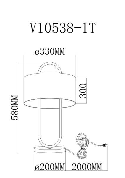 Настольная лампа Palma V11599-1T