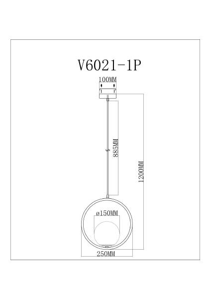 Светильник подвесной Barocco V11578-1P