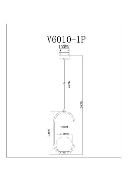 Светильник подвесной Klaster V11585-1P