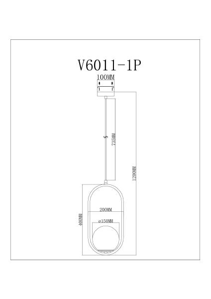 Светильник подвесной Klaster V11586-1P