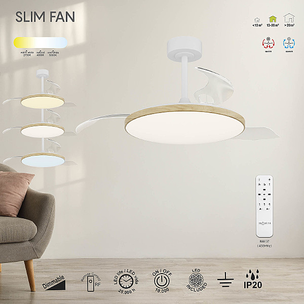 Потолочная люстра Slim Fan 9007