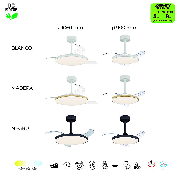 Потолочная люстра Slim Fan 9007