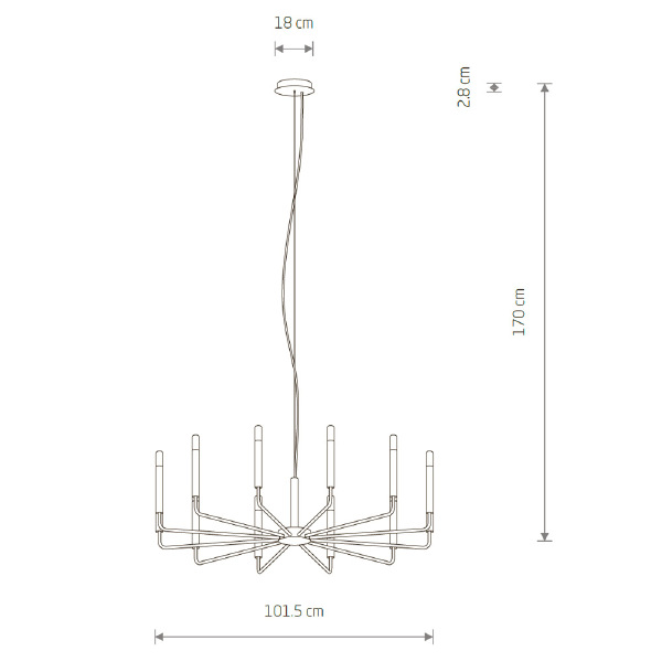 Подвесная люстра Orto XII B 11465