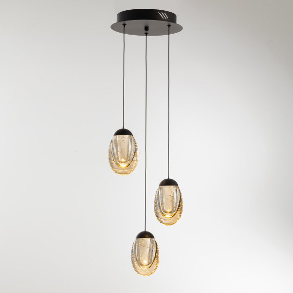 Светильник подвесной MD25090022 MD25090022-3A matt black/champagne