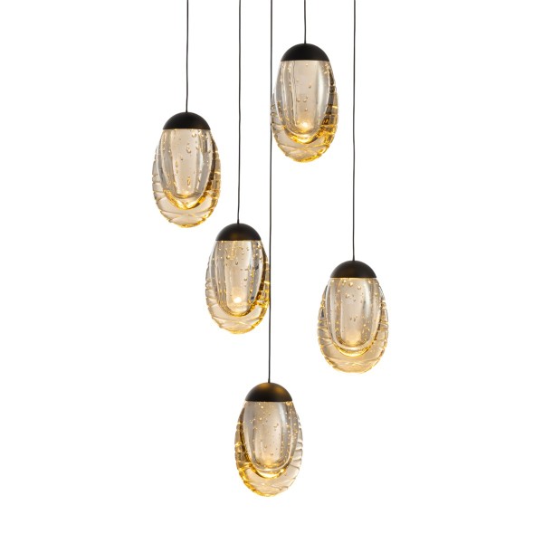 Светильник подвесной MD25090022 MD25090022-5A matt black/champagne