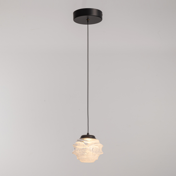 Светильник подвесной MD25030003 MD25030003-1A matt black/clear