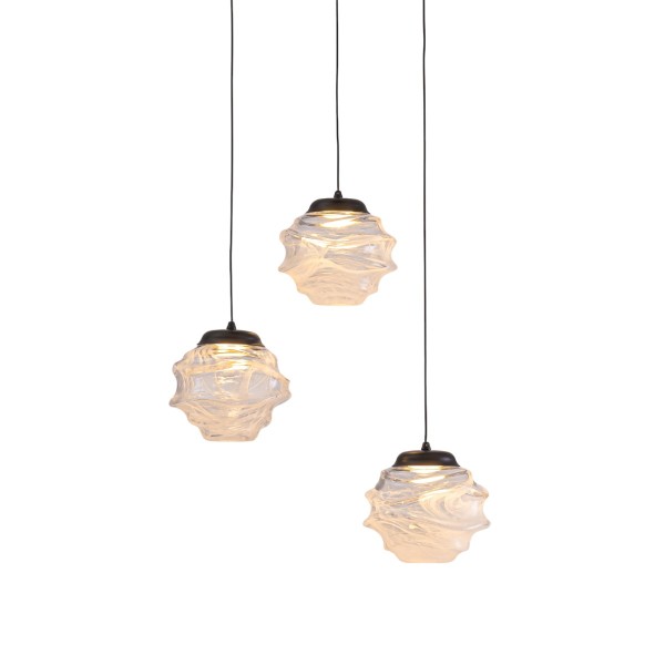 Светильник подвесной MD25030003 MD25030003-3A matt black/clear
