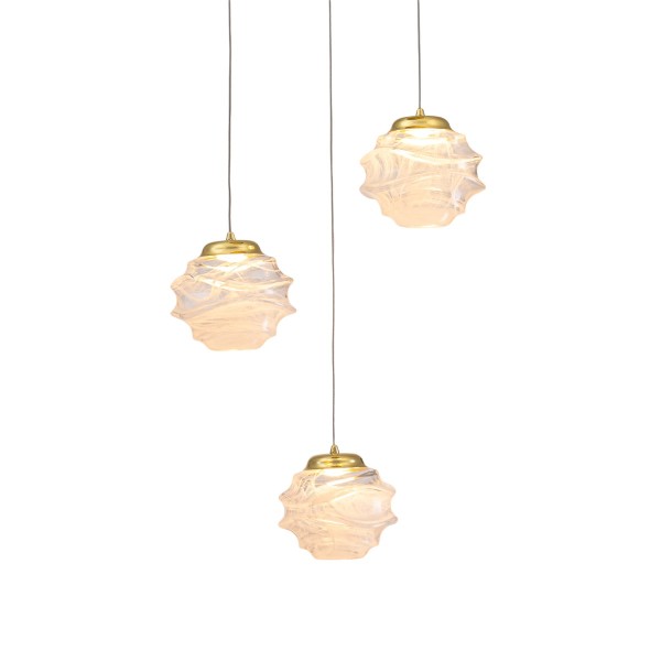 Светильник подвесной MD25030003 MD25030003-3A gold/clear