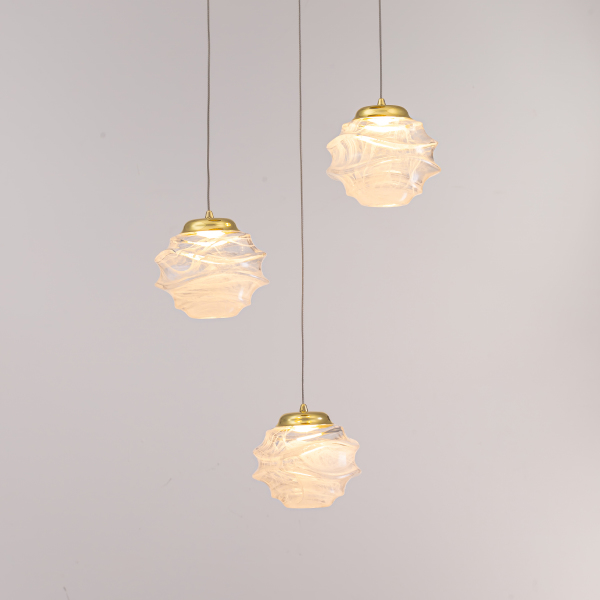 Светильник подвесной MD25030003 MD25030003-3A gold/clear