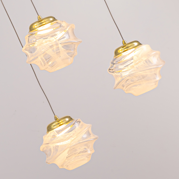 Светильник подвесной MD25030003 MD25030003-3A gold/clear