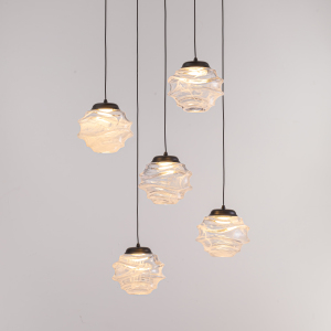 Светильник подвесной MD25030003 MD25030003-5A matt black/clear