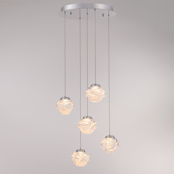 Светильник подвесной MD25030003 MD25030003-5A chrome/clear
