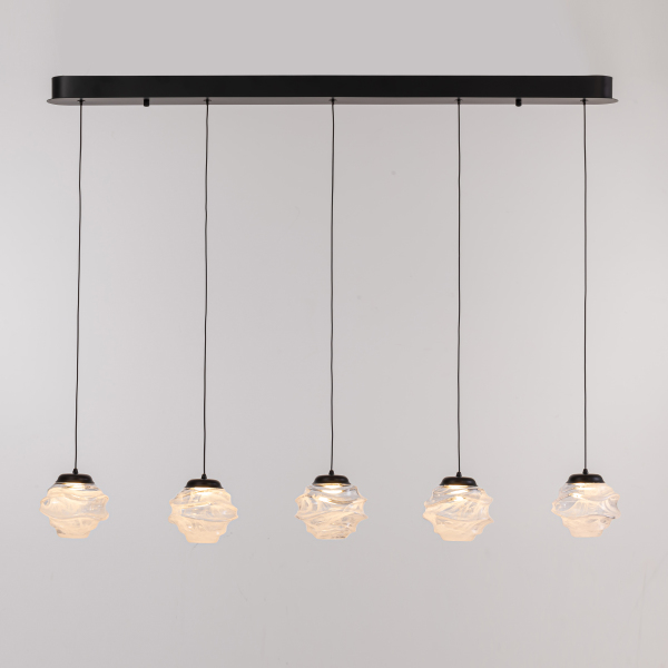 Светильник подвесной MD25030003 MD25030003-5B matt black/clear