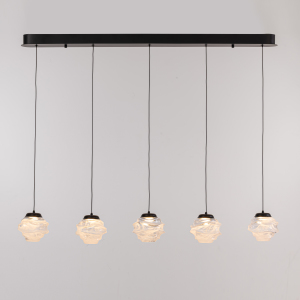 Светильник подвесной MD25030003 MD25030003-5B matt black/clear