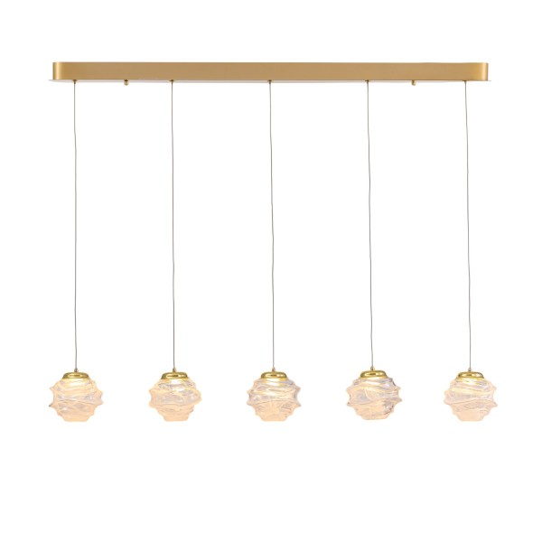 Светильник подвесной MD25030003 MD25030003-5B gold/clear