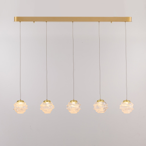 Светильник подвесной MD25030003 MD25030003-5B gold/clear