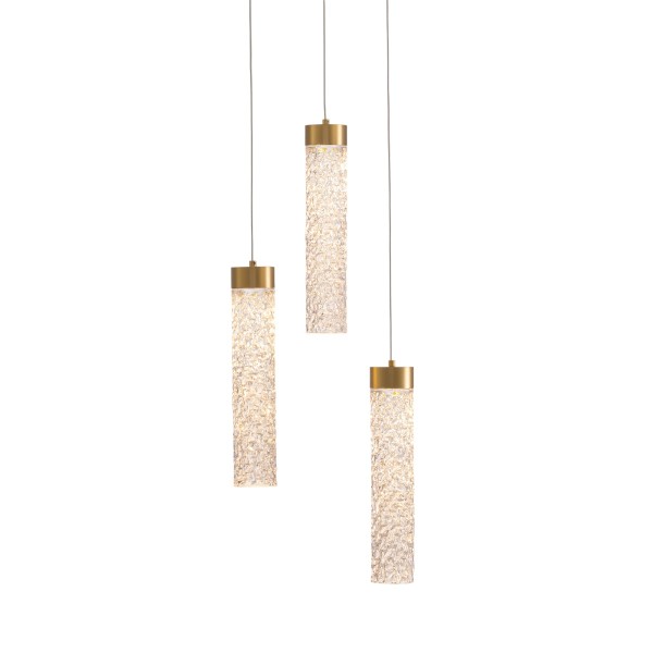 Светильник подвесной MD24030028 MD24030028-3A brass/clear