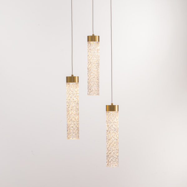 Светильник подвесной MD24030028 MD24030028-3A brass/clear