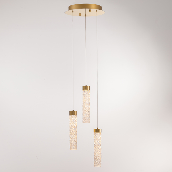 Светильник подвесной MD24030028 MD24030028-3A brass/clear
