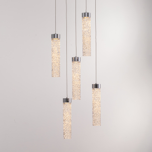 Светильник подвесной MD24030028 MD24030028-5A chrome/clear