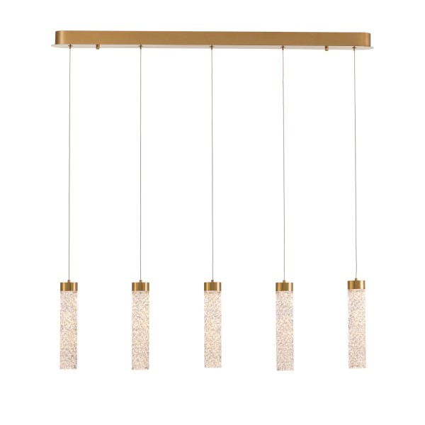 Светильник подвесной MD24030028 MD24030028-5B brass/clear